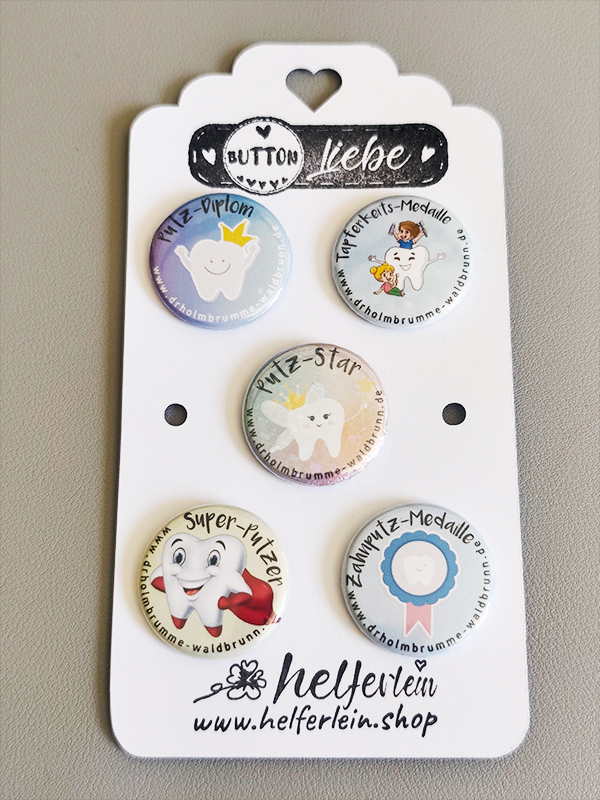 Tapferkeits-Buttons Tapferkeits-Button Zahnarzt