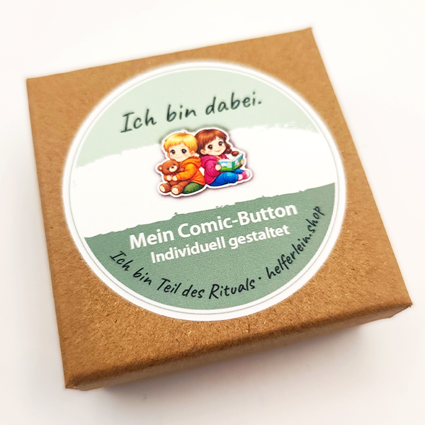 Individualisierter Comic-Ritual-Button